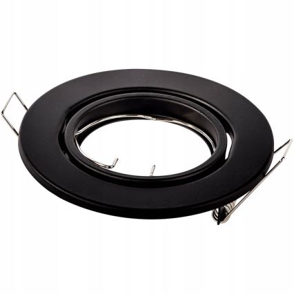 Χωνευτό φωτιστικό οροφής 1xGU10/MR16/10W/230V διάμετρος 9 cm μαύρο
