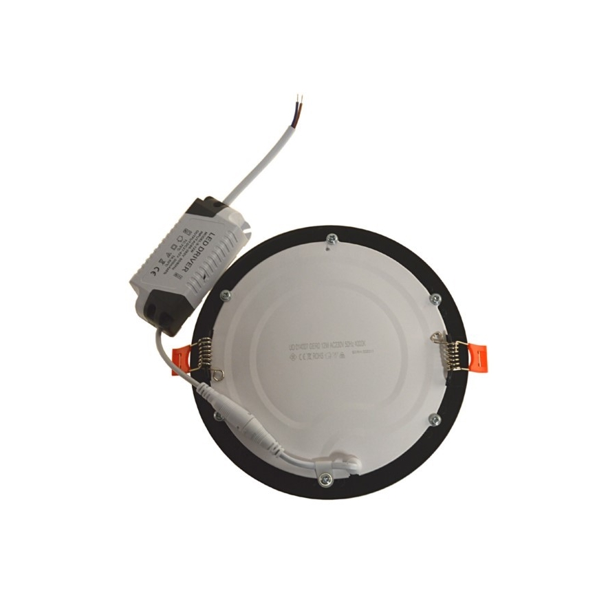 Χωνευτό φωτιστικό οροφής LED GERD LED/12W/230V 4000K μαύρο