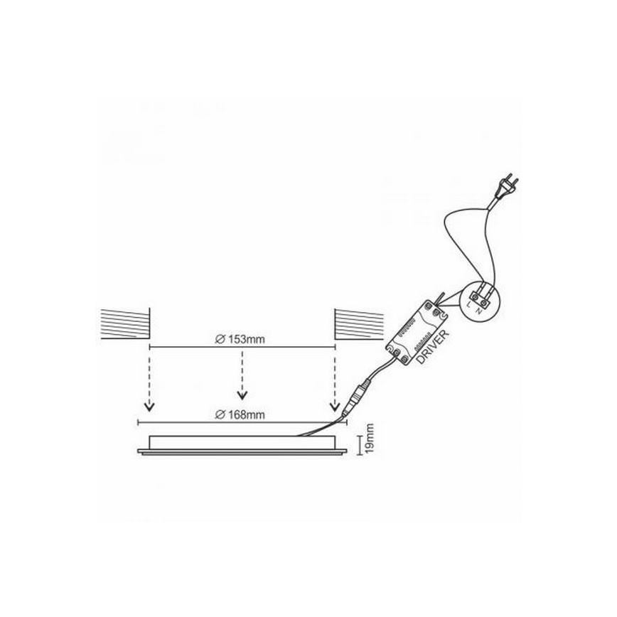 Χωνευτό φωτιστικό οροφής LED LED/12W/230V