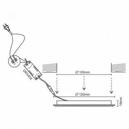 Χωνευτό φωτιστικό οροφής LED LED/6W/230V