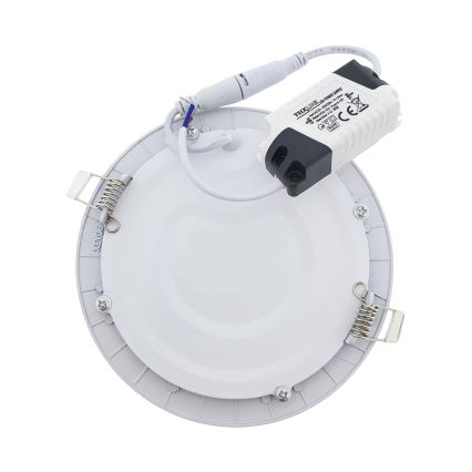 Χωνευτό φωτιστικό οροφήςLED QTEC LED/12W/230V 6500K διάμετρος 16,7 cm