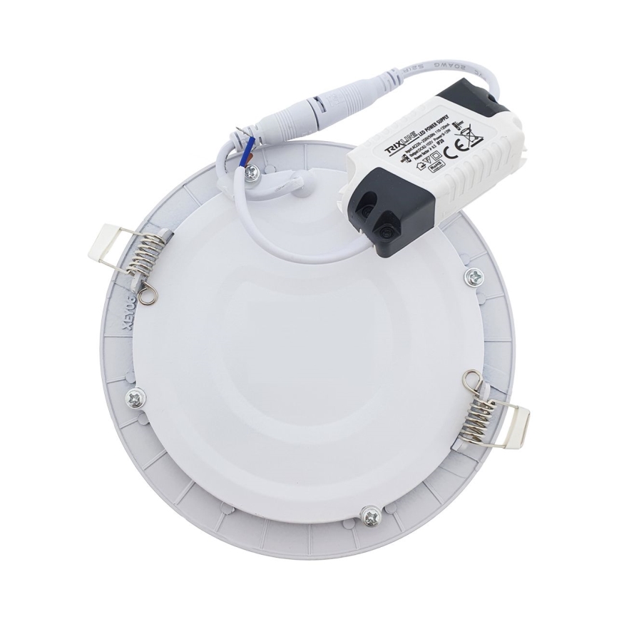Χωνευτό φωτιστικό οροφής LED QTEC LED/18W/230V 6500K διάμετρος 22 cm