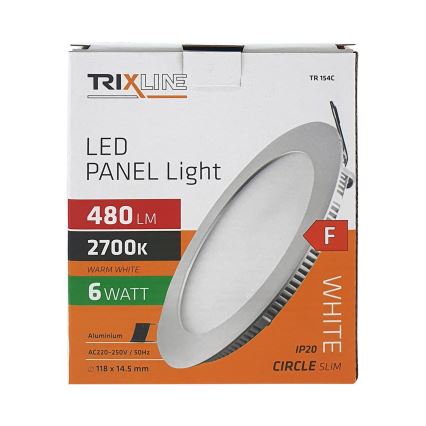 Χωνευτό φωτιστικό οροφής LED ROUND LED/6W/230V 2700K