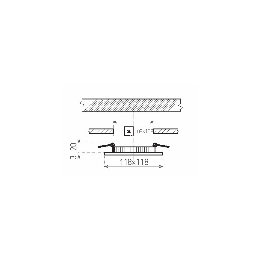 Χωνευτό φωτιστικό οροφής μπάνιου LED VEGA LED/24W/230V 2800K διάμετρος 29,8 cm IP44