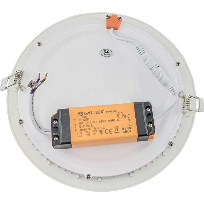 Χωνευτό φωτιστικό οροφής μπάνιου LED VEGA LED/24W/230V 3800K διάμετρος 29,8 cm IP44
