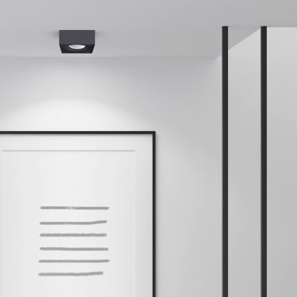 Χωνευτό φωτιστικό σποτ BALI 1xGU5,3/MR16/25W/12V τετράγωνο μαύρο