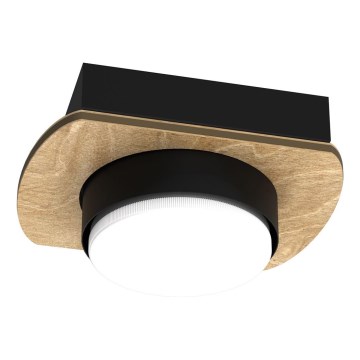 Χωνευτό φωτιστικό σποτ KIDO 1xGX53/8W/230V μαύρο/μπεζ/δρυς