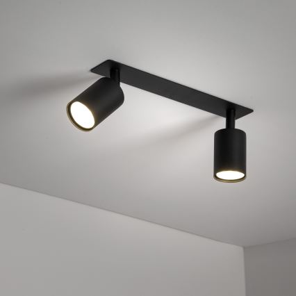 Χωνευτό φωτιστικό σποτ NEX 2xGU10/10W/230V μαύρο
