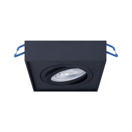 Χωνευτό φωτιστικό σποτ NUSA 1xGU5,3/MR16/50W/12V γωνιακό μαύρο