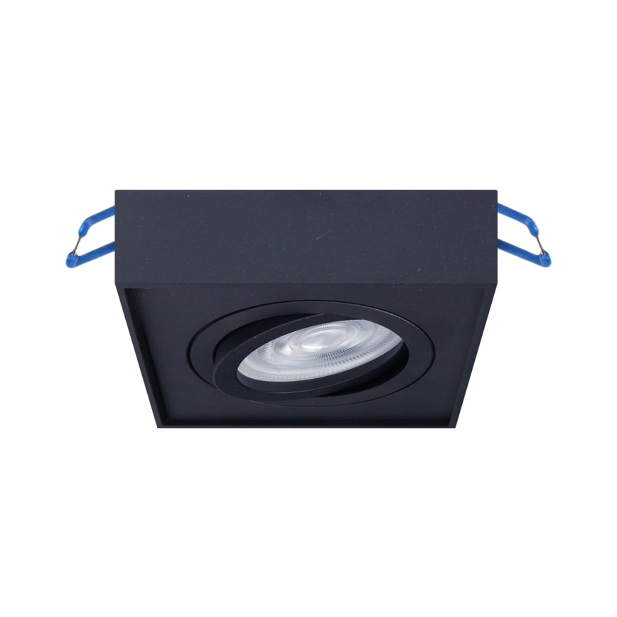 Χωνευτό φωτιστικό σποτ NUSA 1xGU5,3/MR16/50W/12V γωνιακό μαύρο