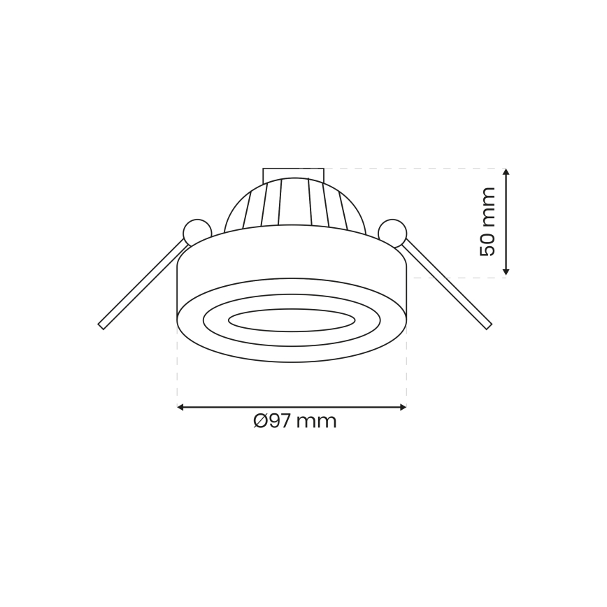 Χωνευτό φωτιστικό σποτ NUSA 1xGU5,3/MR16/50W/12V στρογγυλό λευκό
