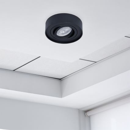 Χωνευτό φωτιστικό σποτ NUSA 1xGU5,3/MR16/50W/12V στρογγυλό μαύρο
