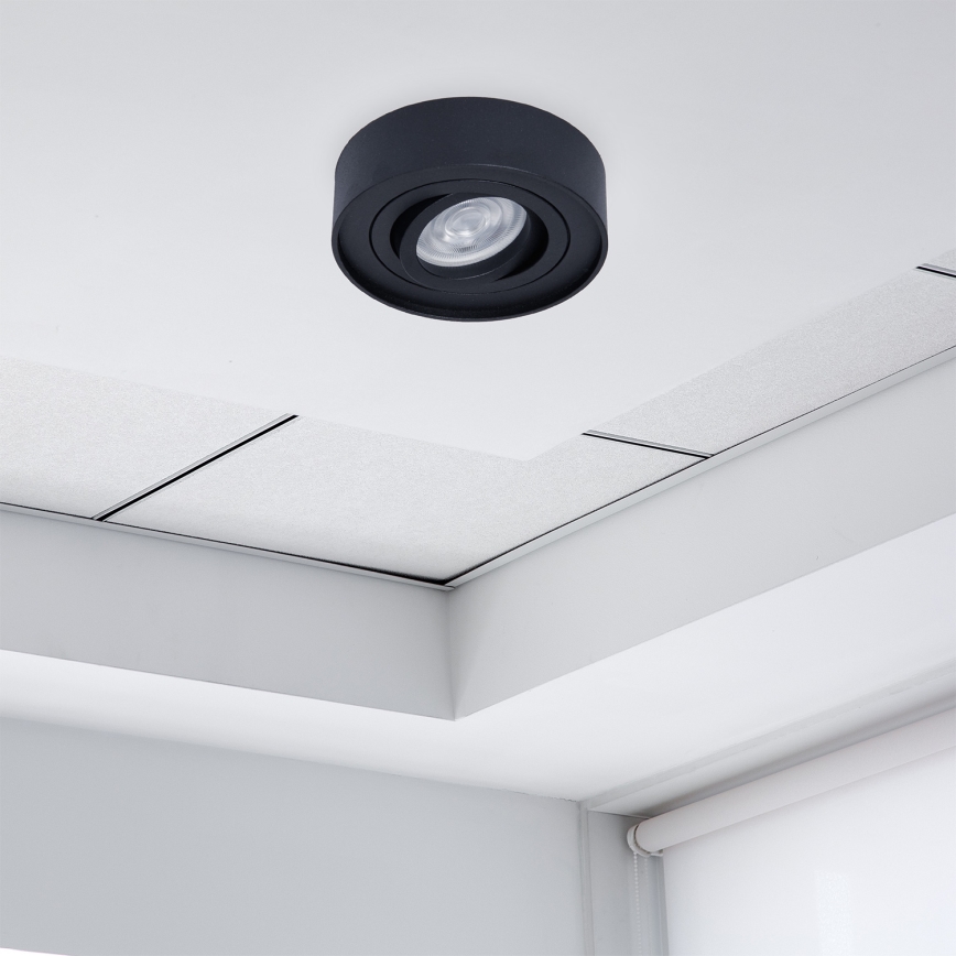 Χωνευτό φωτιστικό σποτ NUSA 1xGU5,3/MR16/50W/12V στρογγυλό μαύρο