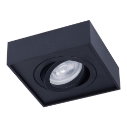 Χωνευτό φωτιστικό σποτ NUSA 1xGU5,3-MR16/50W/12V τετράγωνο μαύρο