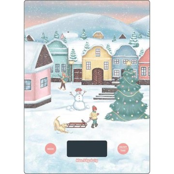 Ψηφιακή ζυγαριά κουζίνας TORO — λειτουργία με 1xCR2032, σχέδιο «Χωριό»