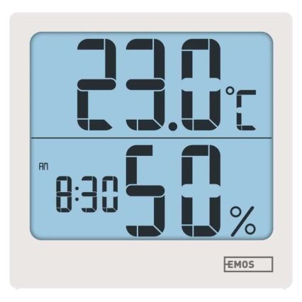 Ψηφιακό θερμόμετρο με υγρόμετρο 1xAA λευκό