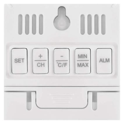 Ψηφιακό θερμόμετρο με υγρόμετρο 2xAAA λευκό