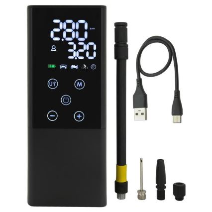 Ψηφιακό φορητό συμπιεστής 4000 mAh 5V μαύρο