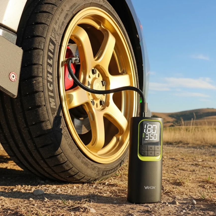 Ψηφιακός φορητός συμπιεστής τσέπης 5V 8000 mAh μαύρος