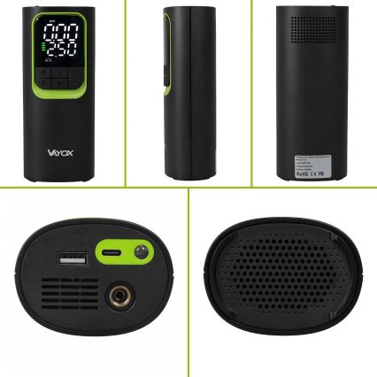 Ψηφιακός φορητός συμπιεστής τσέπης 5V 8000 mAh μαύρος