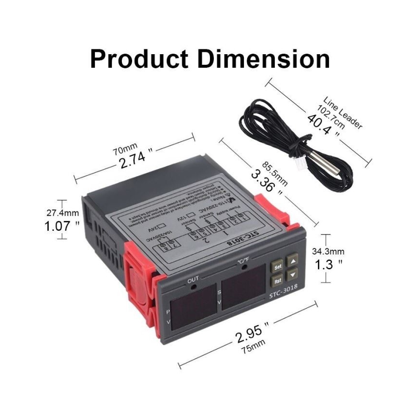 Ψηφιακός θερμοστάτης 3W/230V