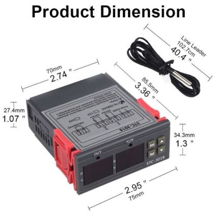 Ψηφιακός θερμοστάτης 3W/230V